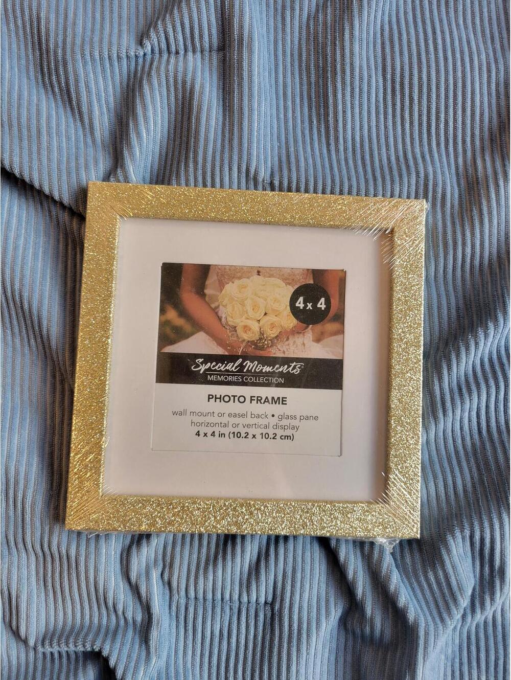 Special Moments Gold Glitter 4x4 Photo Frame